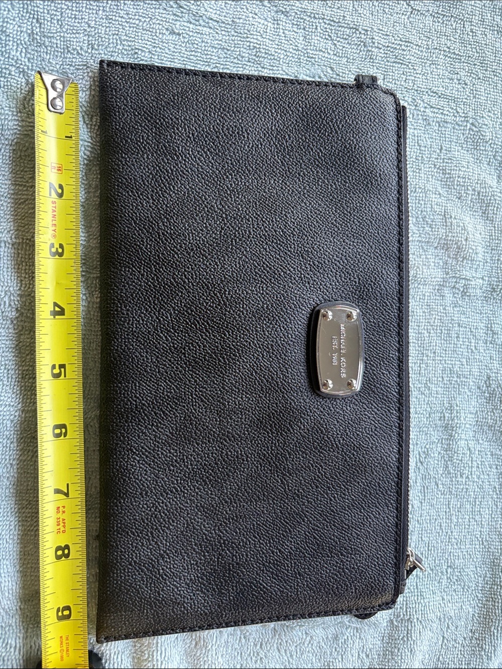 Michael Kors Black Pebbled Leather Zip-Around Wallet